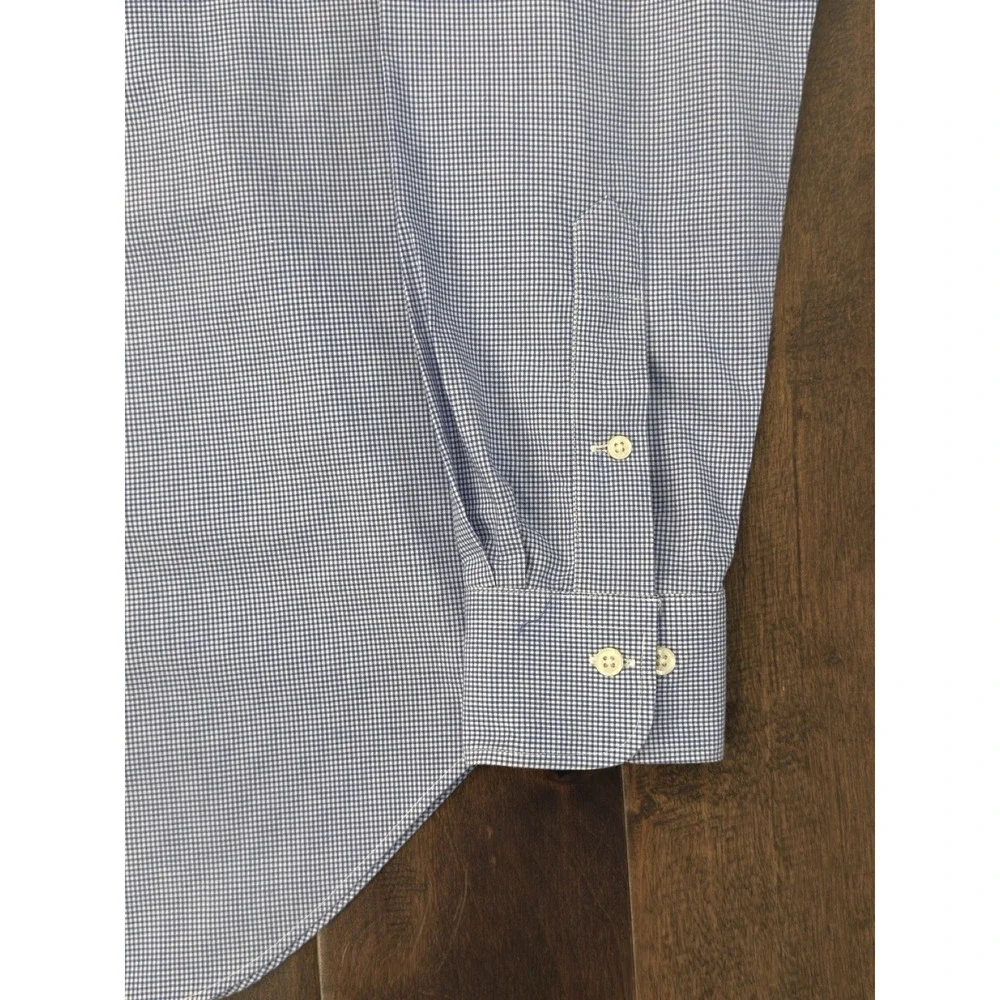 Lauren Ralph Lauren Mens Button Up Blue Check Shirt Classic Fit Size 15.5 34/35 - Picture 5 of 9
